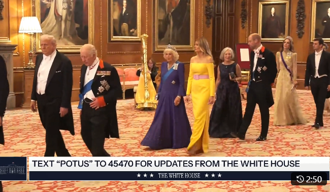 Королева Камілла обрала для державного бенкету з Трампами сукню від улюбленої дизайнерки